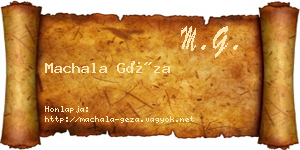 Machala Géza névjegykártya
